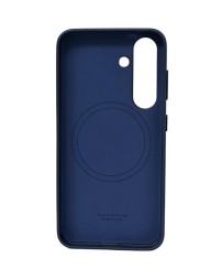 Накладка для Samsung Galaxy S25 MagSafe Kindsuit Case кожанный синий