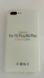 2.0мм Накладка для iPhone 7Plus/8 Plus силикон тонкий прозрачный