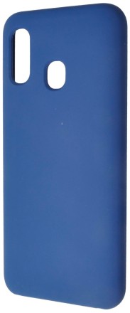  Накладка для Samsung Galaxy A40 Silicone cover темно-синяя