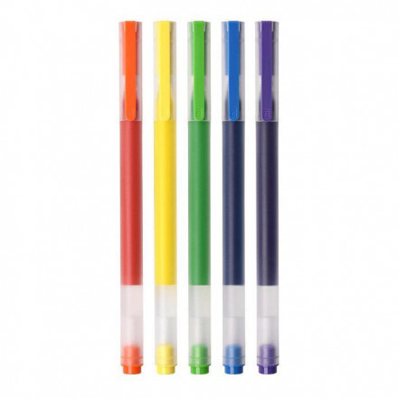 Ручка гелевая Xiaomi MiJia Dural Color Pen 0.5mm (комплект 5шт) BHR4831CN 
