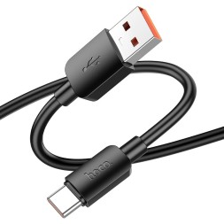 Usb Кабель-зарядка Type-C Hoco X96 100W 6A 1м силиконовый черный