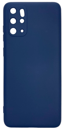  Накладка для Samsung Galaxy S20 plus Silicone cover темно-синяя