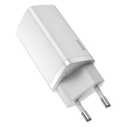 Сетевое зар. устр. Baseus GaN2 Lite Quick Charger 1USB/1C 65W (CCGAN2L-B02) белое