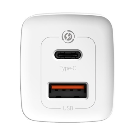  Сетевое зар. устр. Baseus GaN2 Lite Quick Charger 1USB/1C 65W (CCGAN2L-B02) белое
