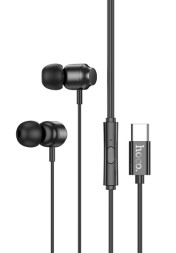 Стереонаушники Hoco M122 Type-C с микрофоном черные