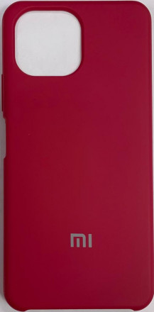  Накладка для Xiaomi Mi 11 Silicone cover красная