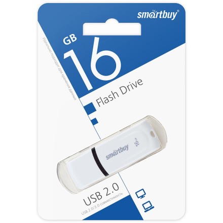  USB флеш накопитель Smartbuy 16GB Paean White (SB16GBPN-W)