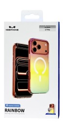 Накладка для i-Phone 17 Pro Keephone Rainbow MagSnap оранжевый