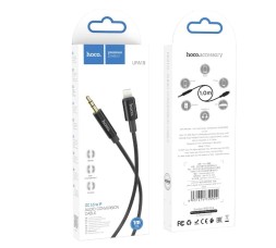 Кабель-переходник Hoco UPA19 Lighting (папа) на AUX 3.5мм (папа) 1м черный
