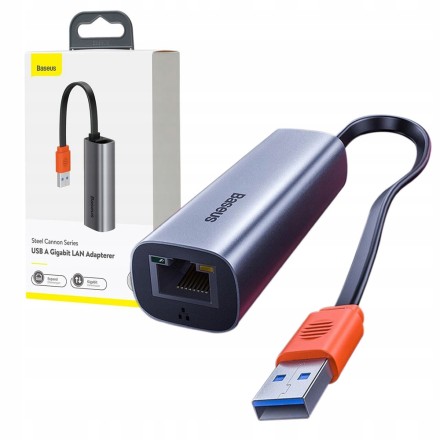  Переходник Baseus Steel Cannon USB на RJ45 (CAHUB-AD0G)