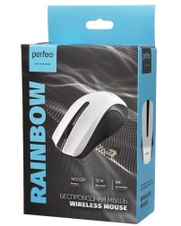 Perfeo мышь беспров., оптич. &quot;Rainbow&quot;, 3 кн, DPI 1000, USB, белая