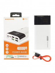 Powerbank Borofone DBT01 40000mAh 18W 4USB/Type-C/Lightning белый