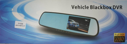 Автомобильный видеорегистратор-зеркало Walker XH208 4.3&quot;/FullHD 1080p черный