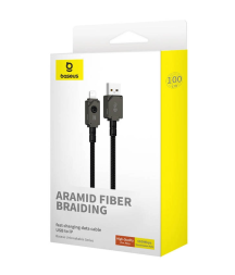 Usb Кабель-зарядка Lightning Baseus Unbreakable 1м (P10355802111-00) 2.4A черный