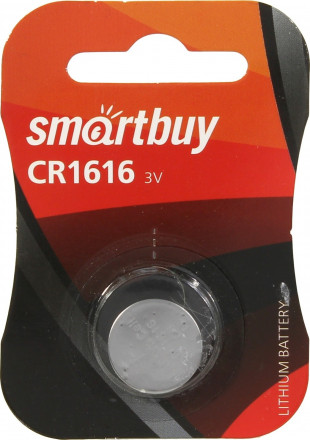 Литиевый элемент питания Smartbuy CR1616/1B (12/720) SBBL-1616-1B