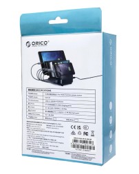 Сетевое зар. устр. Orico DUK-5P 5USB 40W с подставкой под 5 смартфонов черное