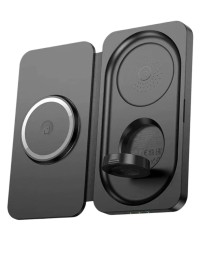 Беспроводное зарядное устройство 3in1 смартфон/Watch/AirPods Hoco CQ13 15W черное