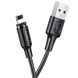 Usb Кабель-зарядка магнитный Lightning Borofone BX41 Amiable 2.4A 1м силиконовый черный