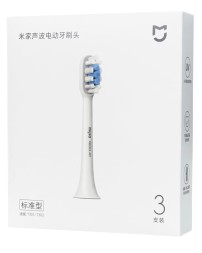 Сменные насадки для зубной щетки MiJia Standart T301/T302 (3шт) MBS303 белые