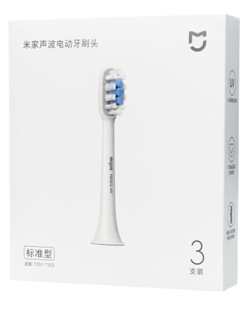  Сменные насадки для зубной щетки MiJia Standart T301/T302 (3шт) MBS303 белые