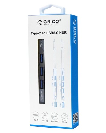  USB-С хаб Orico AH-13 4xUSB3.0 0.15м серый