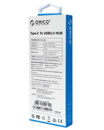  USB-С хаб Orico AH-13 4xUSB3.0 0.15м серый