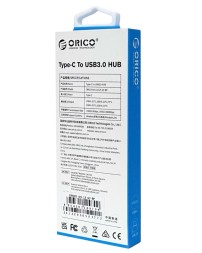 USB-С хаб Orico AH-13 4xUSB3.0 0.15м серый