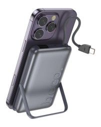 Powerbank с беспроводной зарядкой MagSafe Hoco Q43 10000mAh 1USB-C/1USB-C 20W серый