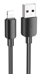 Usb Кабель-зарядка Lightning Hoco X96 2.4A 1м силиконовый черный
