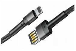 Usb Кабель-зарядка Lightning Baseus Cafule 1м CALKLF-GG1 2.4A черный
