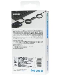 Usb Кабель-зарядка Type-C на 2Type-C Momax Mag.Link 100W DC85D 1.5м черный