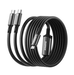 Usb Кабель-зарядка Type-C на 2Type-C Momax Mag.Link 100W DC85D 1.5м черный