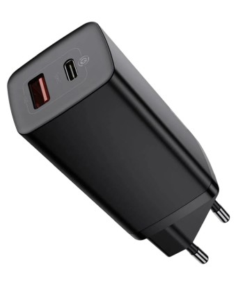  Сетевое зар. устр. Baseus GaN2 Lite Quick Charger 1USB/1C 65W CCGAN2L-B01 черное
