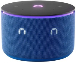 Умная колонка Яндекс Станция Мини Pro с часами синяя