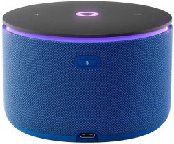 Умная колонка Яндекс Станция Мини Pro с часами синяя