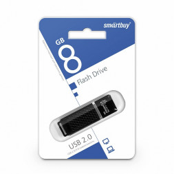 USB флеш накопитель Smartbuy 8GB Quartz series Black (SB8GBQZ-K)