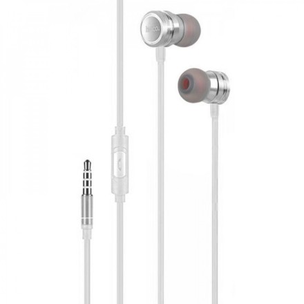  Стереонаушники Hoco M16 с микрофоном серебристые