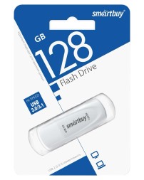 3.0/3.1 USB флеш накопитель SmartBuy 128GB Scout (SB128GB3SCW) белый