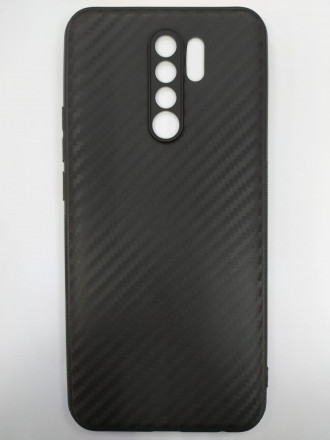 Накладка для Xiaomi Redmi 9 силикон карбон