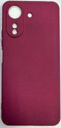 Накладка для Xiaomi Redmi 13C Silicone cover без логотипа бордовая