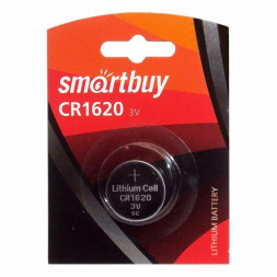 Литиевый элемент питания Smartbuy CR1620/1B (12/720) SBBL-1620-1B