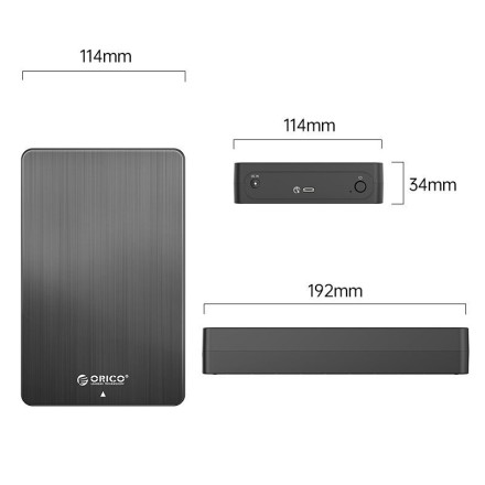  Внешний корпус для HDD/SSD 3.5" Orico HM35C3 USB-C черный