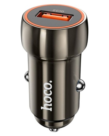  Автомобильное заряд. устр. Hoco Z46 1USB QC3.0 18W серое