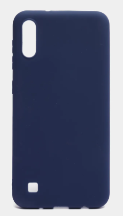  Накладка для Samsung Galaxy A10 Silicone cover серо-синяя