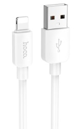 Usb Кабель-зарядка Lightning Hoco X96 2.4A 1м силиконовый белый
