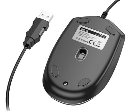  Мышь проводная Hoco GM37 черная