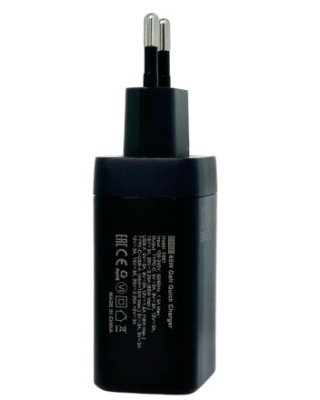  Сетевое зарядное устройство EOFE E601 1C/1USB 65W черное