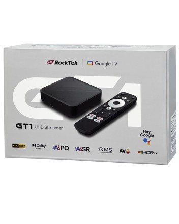  ТВ-приставка Rocktek GT1 UHD Google TV Box 2ГБ/32ГБ черная