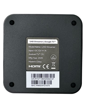  ТВ-приставка Rocktek GT1 UHD Google TV Box 2ГБ/32ГБ черная