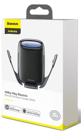  Держатель в автомобиль в воздуховод c беспроводной зарядкой Baseus WXHW02-01 черный